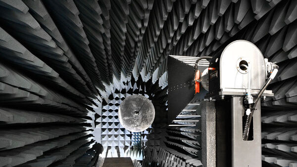 View in new anechoic chamber with expanded frequency ranges